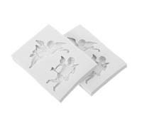2pcs Angel Resin Mold for DIY Decor, Silicone Casting Tool White