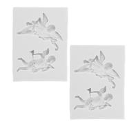 2pcs Angel Silicone Mold for DIY Ornament Crafting, Reusable White