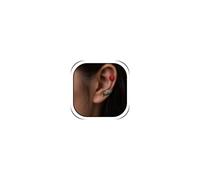 2PCS Angel Wing Earrings for Women Silver Cuff Wrap Earrings Crystal Accent Pair Left Right Climber Jewelry Gifts, M, Zinc, No Gemstone