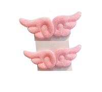 2pcs Angel Wings Super Cute Angel Wing Plush Hairpin Girl Hair Clip Accessories Barrettes Hairgrip Headdress Headwear Hairclip(Pink-2pairs)