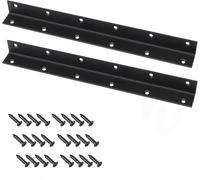 2Pcs Angle Brackets for Wood , 275x25X25mm Corner Brackets Stainless Steel L-Shaped Brackets 90 Degree Corner Brace Sleeper Bracket for Indoor and Outdoor Wooden Furniture, Fences Fixing with Screws