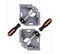2PCS Angle Clamp 90 Degree Clamps for Woodworking,Swing Jaw, Adjustable Frame Vise,Aluminum Alloy Corner Clamp,Carbon Steel Threaded Rod,for Welding, DIY Woodworking, Photo Corners.