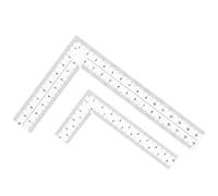 2Pcs Angle Ruler, 90° L Shaped Ruler Stainless Steel Framing Square with Dual Scale Design Carpenters Square, Right Angle for Engineers Carpenter Framing L Shaped Carpenter Tools