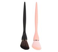2PCS Angled Contour Brush Black Pink Artificial Fiber Accurate Coloring Soft Makeup Brush Set