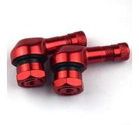 2PCS Angled Tyre Valve Stem 90 Degree CNC for aluminium for Motorcycle Tubeless Rims 11.3mm Leak for proof Rubber Seal Easy Inflation Red(Red)