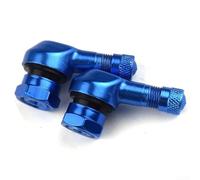 2PCS Angled Tyre Valve Stem 90 Degree CNC for aluminium for Motorcycle Tubeless Rims 11.3mm Leak for proof Rubber Seal Easy Inflation Red(Blue)
