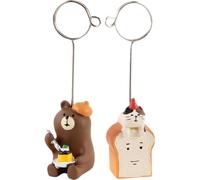 2Pcs Animal Cartoon Photo Clip Base Wedding Table Name Number Holder Kawaii Card Clip Holders Memo Photo Clip Holder
