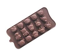 2pcs Animal Faces Frog Rabbit Monkey Silicone Mould Ice, Yoghurt, Candy, Sweet, Jelly, Wax, Chocolate, Muffin, Soap, Cake, Baking Mould