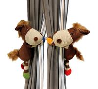 2PCS Animal, Soft Knitting Fabric Cute Cartoon Holder Straps with Elastic Button(Horse)