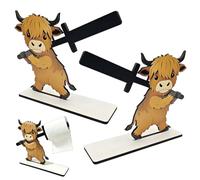 2Pcs Animal Toilet Roll Holder Set, Highland Cow Gifts for Women
