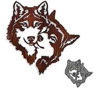 2Pcs Animal Wolves Cutting Dies for Card Making, Cutting Dies Cut Stencils for DIY Scrapbooking Photo Album Decorative Embossing Paper Dies for Card Making Templated+Cute Brooch Pin