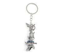 2PCS Anime Arcane Weapon Keychain, Metal Keyring with Shark Bone Rocket Cannon Design, Gift for Men