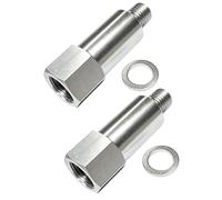 2PCS Anodized Aluminum Coolant Gauge Adapters with 1 7 Inch Probe Space for Large Engines Coolant Temp Transducer Adapter