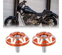 2PCS Anodized Aluminum License Plate Bolts for Secure Attachment of Front Rear License Plates on Street Legal Vehicles (orange)