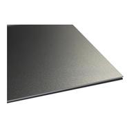2pcs Anodized Aluminum Plates - Flat Thin Anti-Fingerprint Sandblast - 200/100/300mm in Silver, Black, Gold(Gray,1.0x200X200mm)