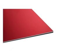 2pcs Anodized Aluminum Plates - Flat Thin Anti-Fingerprint Sandblast - 200/100/300mm in Silver, Black, Gold(Red,1.0x100X100mm)