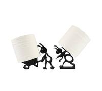 2pcs Ant Toilet Roll Holder, 3D Printed Freestanding Design, Funny Wheelbarrow and Sword-Back Toilet Paper Storage, for Bathroom Accessories and Gift Ideas (Black)