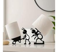 2pcs Ant Toilet Roll Paper Holder, 3d Printed Free Standing Toilet Roll Holder, Funny Ant Wheelbarrow Toilet Tissue Holder, Cute Bathroom Decor