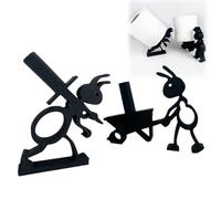 2PCS Ant Toilet Roll Paper Holder,Funny Toilet Roll Holder Free Standing,3D Printed Black Animal Toilet Roll Holder,Funny Toilet Paper Storage,Bathroom Toilet Decor,Toilet Accessories Decorative