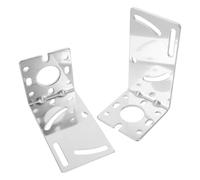 2pcs Antenna Pole Mount Bracket L Shaped Aluminum Clamp for Radio
