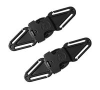 2PCS Anti-Escape Car Seat Safety Clips - Adjustable Strap Lock, Universal Car Seat Clip Guard with Durable ABS Buckle, Prevent Arms Slipping from Harness (Black, 15.5cm)