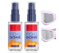 2PCS Anti Fog Spray for Glasses,Anti Mist Fog Spray,Anti Fog Spray Len Cleaner Spray,Anti Fog Spray for Swimming Goggles,Anti Fog Spray for Helmet Visor,Anti Mist for Car Windscreen,Eyeglass Cleaner