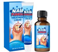 2PCS Anti Fungal Nail Treatment Set for Toenail & Fingernails,Extra Strength 20g Antifungal Cream+20ml Liquid,Nail Fungus Treatment for Toenail,Hand & Foot Care for Men & Women,Fast-Acting,Effective