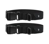 2pcs Anti-lost Pet Collar Locator Storage Tool Adjustable Nylon Black