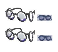 2Pcs Anti-Motion Sickness Glasses with Storage Box - Nausea Relief Liquid Glasses - Raised Carsick Sickness Smart Glasses for Adults Children Car Sickness Seasickness,Travel/Cruise Essential (Black)
