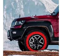 2PCS Anti-Skid Tire Chains Snow Socks for Car Wheels Providing Enhanced Traction on Snow and Ice Surfaces Compatible with Low Clearance Cars (6004)