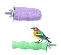 2pcs Anti-Slip Bird Beak Grinding Stones, Washable Resin Bird Beak Trimmer & Nail Filing Stand Platform Cage Accessories for Parrots Budgies Cockatiels Parakeets