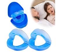 2Pcs Anti Snoring Mouthpiece Devices, Stop Snoring Aids for Men Women, Effective Anti Snore Mouth Guard for Prevent Bruxism & Snore, Sleep Apnea Mouthpiece for Good Sleep