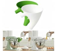 2Pcs Anti-Splash Flour Funnel for Stand Mixer - No-Mess, Premium Baking Accessories Keeps counters Clean for 4.5-5Qt Tilt-Head (KSM150) Owners. The Best Premium Kitchen Aid Mixer Attachments
