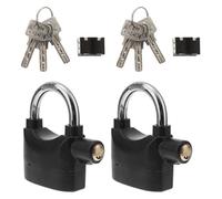 2pcs Anti-Theft Alarm Padlock for Bicycle and Motorcycle