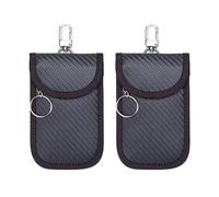 2Pcs Anti-Theft Signal Blocker Bag Key Safe Protector Car Key Faraday Pouch for Security - Portable Mini