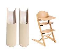 2PCS Anti-Tip Protectors for Tripp Trapp High Chair, Extended Safety Foot Covers and Leg Pads, Baby High Chair Accessory, Wood Color