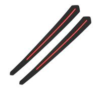 2PCS Anticollision Protectors Auto Accessories Universal Carbon Fiber Rubber Car Bumper Lip Strip Exterior Decoration Mouldings Trunk Protective Trim(Red)