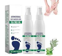 2Pcs Antifungal Foot Spray, Shoe Deodorizer Spray, Deodorant For Smelly Feet, Foot Sp-ray With Tea Tree Oil, Odour Control and Cracked Heel Repair, 98% Natural Formula for Men & Women For, 200ml