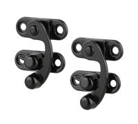 2pcs Antique Hook Hasp Latch Vintage Style Left Right Toggle Hasp Hook Black Zinc Alloy Hook Latch with Mounting Screws for Jewelry Box Cabinet Toolbox Suitcase