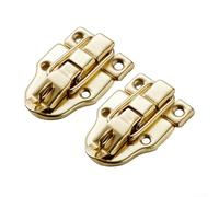 2PCS Antique Iron Buckles for Luggage Lockable Flight Case Latch with Strong Pulling Force for Heavy Duty (Yellow)