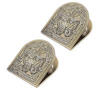 2Pcs Antiqued Note Paper Clip Book Page Clip Metal Document Clamp for Receipts Journal Notebook Planner Scrapbooking Antique Supplies