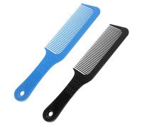 2pcs Antistatic Flat Top Hairdressing Comb, Abs and Carbon Barber Tool