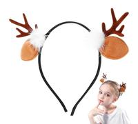 2pcs Antler Headband Flocked Deer Antlers Headband Christmas Reindeer Antlers Headband Deer Headband Hair Roller Clips Cosplay Headdress The Photo Delicate Resin Flocking Child