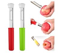 2pcs Apple Core Removal Tool, Stainless Steel Apple Core Remover, Fruit Core Seed Remover Pear Fruit Corer, for Home Kitchen Tools