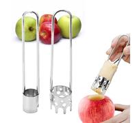 2PCS Apple Corer Remover, Non-Porous and Porous Apple Corer, Silver Apple Peeler and Corer Machine for Easy Use and Removal, Fruit Corer Tool for Pears, Fuji, Home and Kitchen Use