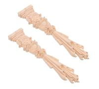 2pcs Applique Decor Wooden Roman Column Classic Vintage, for Cabinetry