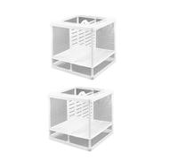 2PCS Aquarium Hatchery Tank Fish Shrimp Isolation Nursery Breeder Box with Transparent Netting Design
