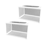 2PCS Aquarium Hatchery Tank Fish Shrimp Isolation Nursery Breeder Box with Transparent Netting Design