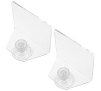 2pcs Aquarium Plant Holder with Suction Cup Acrylic Shelf | Holds on Wet Glass with Flexibility, Resists Water Flow, Suitable for Aquascapers and Reef Tanks