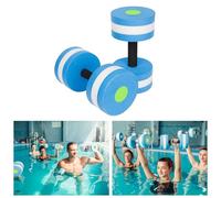 ZZM Foam Dumbbells, Water Aerobics Dumbbell Sports Aquatic Exercise Dumbbells Water Barbells Hand Bars Swimming Training Fitness Equipment 2PCS